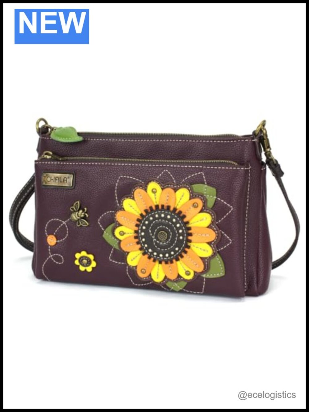 Vegan Leather RFID Crossbody Bag with Adjustable Straps